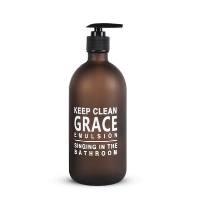 Modern Chic Designer Soap Pump Dispensing Bottles For Hand Sanitizer Body Lotion Shampoo Conditioner Cosmetics Storage Essential Bathroom Accessories