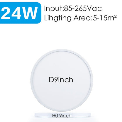 Ultra Thin Round LED Ceiling Light Black White Concept Minimalist Design Flat Circular Light For Home Kitchen Office Study Foyer Modern Interior Lighting Solution