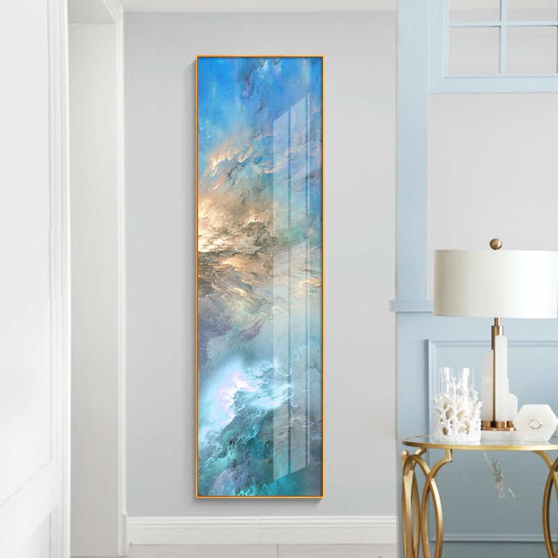 Abstract Mysterious Sky Clouds Wall Art Fine Art Canvas Prints Vertical Format Pictures For Hallway Living Room Dining Room Bedroom Home Office Decor