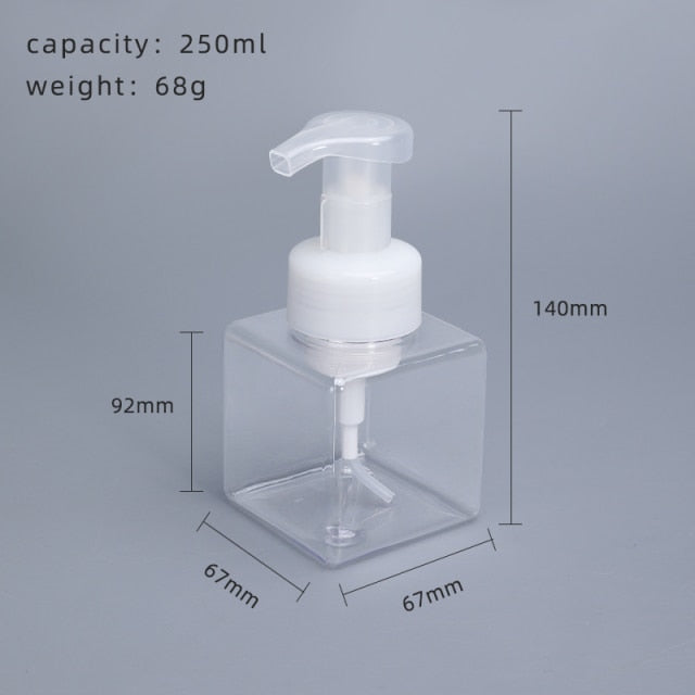 Blank Liquid Soap Dispensers Simple Modern Design Reusable Containers Foam Pump Bottles For Soap Hand Lotion Beauty Hair Cosmetics Essential Bathroom Accessories