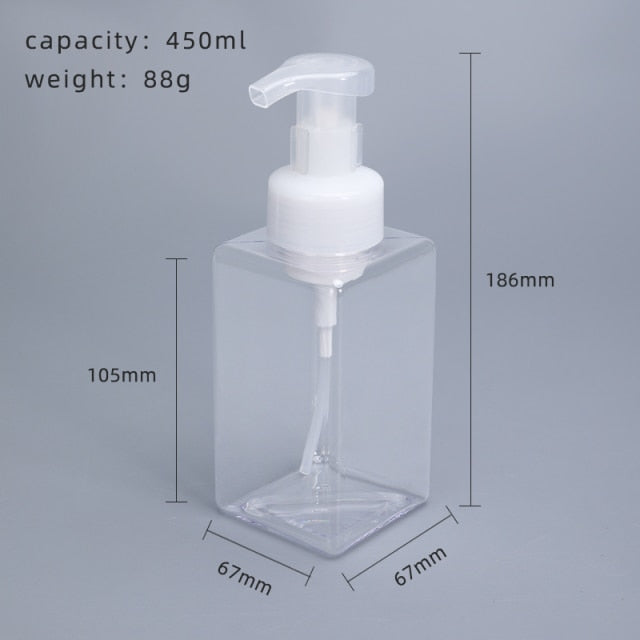Blank Liquid Soap Dispensers Simple Modern Design Reusable Containers Foam Pump Bottles For Soap Hand Lotion Beauty Hair Cosmetics Essential Bathroom Accessories