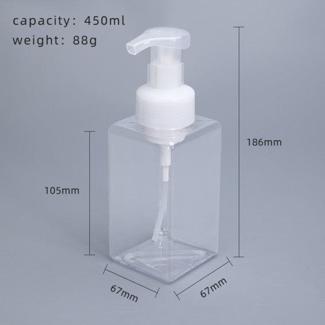Blank Liquid Soap Dispensers Simple Modern Design Reusable Containers Foam Pump Bottles For Soap Hand Lotion Beauty Hair Cosmetics Essential Bathroom Accessories