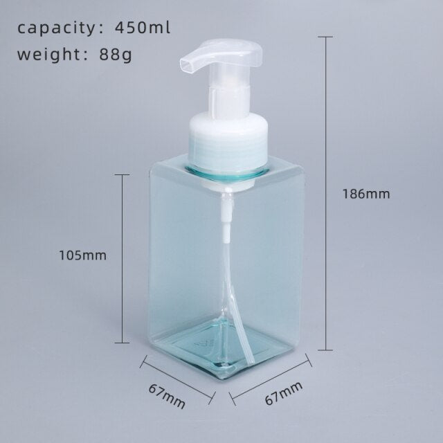 Blank Liquid Soap Dispensers Simple Modern Design Reusable Containers Foam Pump Bottles For Soap Hand Lotion Beauty Hair Cosmetics Essential Bathroom Accessories