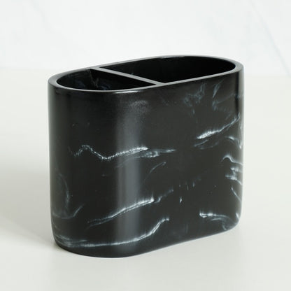 Minimalist Black White Marble Style Bathroom Accessories Set Liquid Soap Dispenser Toothbrush Holder Rinse Cup Soap Dish Toilet Brush Modern Washroom Essentials