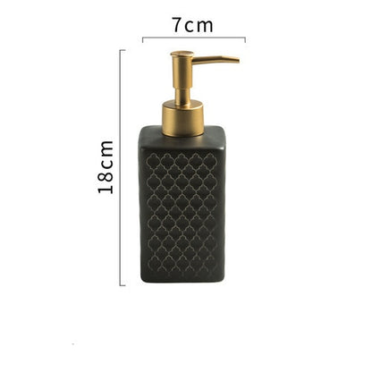 Trending Colors Ceramic Soap Dispenser For Liquid Soap Shampoo Hand Lotion Set Creative Design Modern Minimalist Bathroom Washroom Accessories