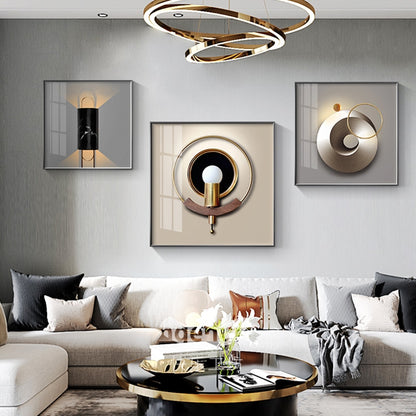 Modern Architectural Abstract Wall Art 3d Lighting Effect Fine Art Canvas Prints Modern Aesthetics Pictures For Luxury Living Room Home Office Interior Art Decor