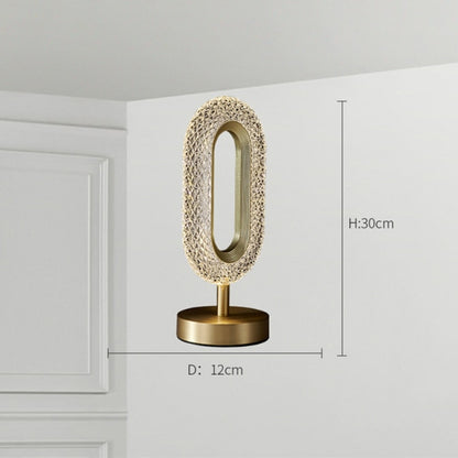 Oval LED Table Lamp For Luxury Living Room Decoration Glam Bedroom Accessories Bedside Table Lighting For Modern Home Office Desk Interior Decor