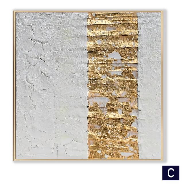 Modern Abstract Architectural Wall Art Golden Gray Fine Art Canvas Prints Pictures For Luxury Living Room Dining Room Restaurant Boutique Hotel Art Decor