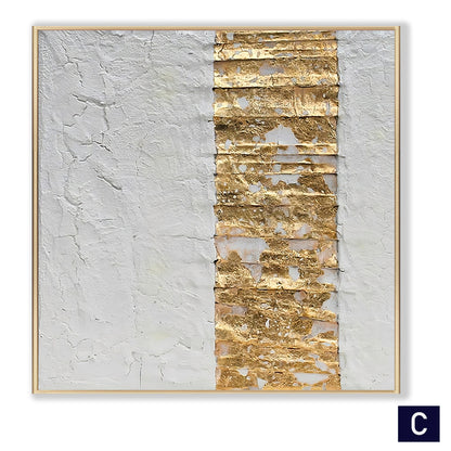 Modern Abstract Architectural Wall Art Golden Gray Fine Art Canvas Prints Pictures For Luxury Living Room Dining Room Restaurant Boutique Hotel Art Decor
