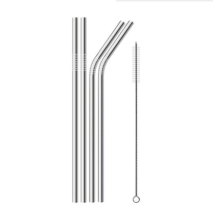 Reusable Metal Drinking Straws Stainless Steel Eco Friendly Long Straws For Everyday Use Drinks Cocktail Bar Accessories